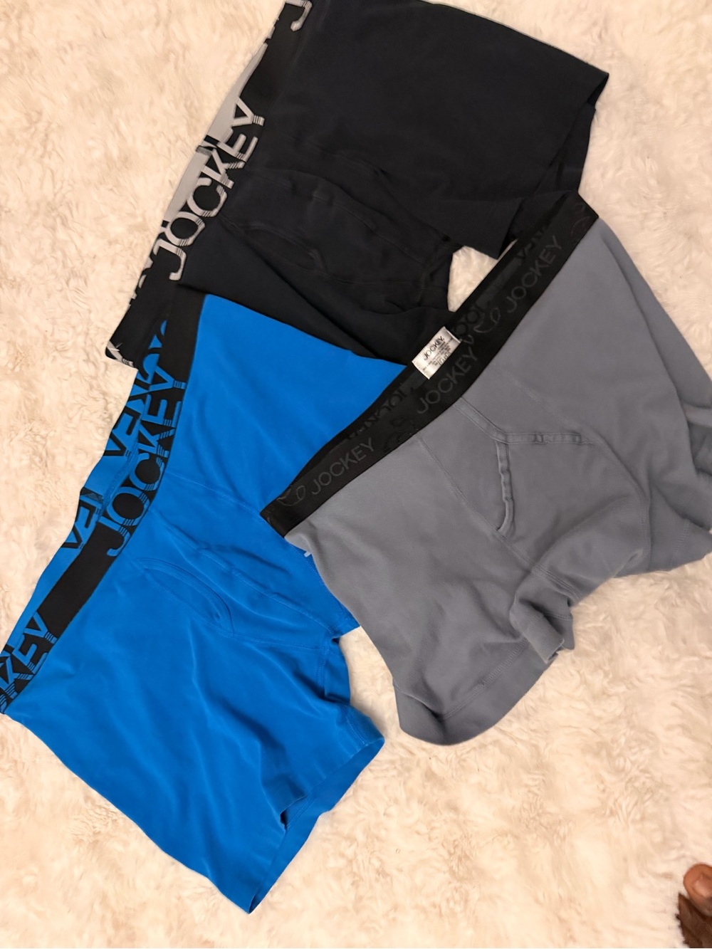 Jockey Women's Bike Shorts Trio — Black, Blue, Gray